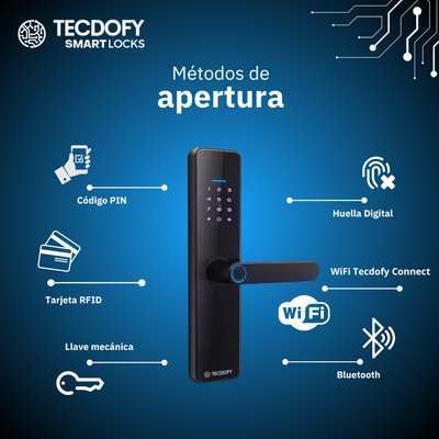Cerradura digital inteligente H3 BLACK TECDOFY SMART LOCKS