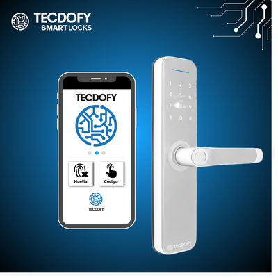 Cerradura digital inteligente H5 SILVER TECDOFY SMART LOCKS