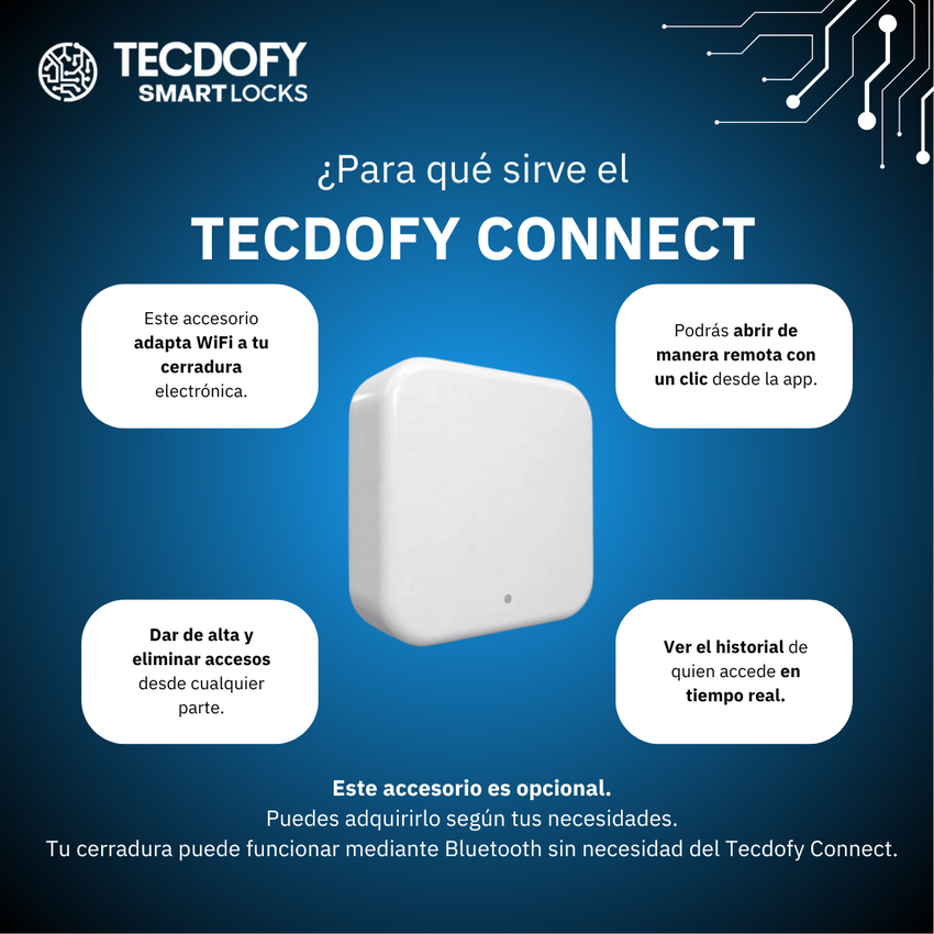 Cerradura electrónica inteligente H3 BLACK TECDOFY SMART LOCKS