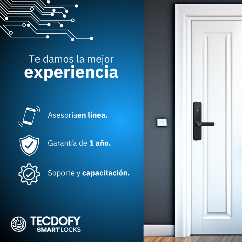 Cerradura electrónica inteligente H3 BLACK TECDOFY SMART LOCKS