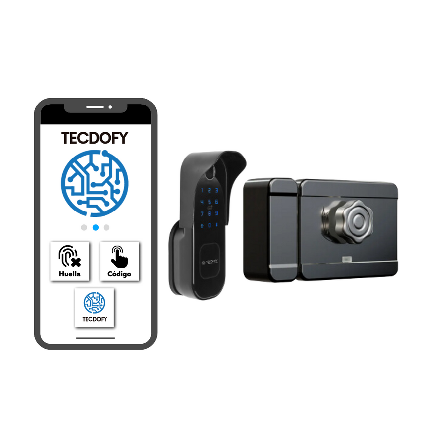 Cerradura electronica inteligente Z2A Black Silver TECDOFY SMART LOCKS