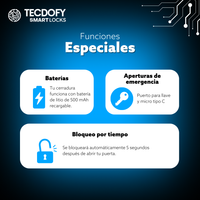 Cerradura Digital Inteligente X2 TECDOFY SMART LOCKS