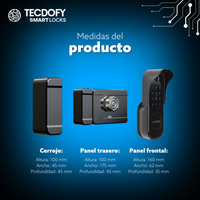 Cerradura electronica inteligente Z2A Black Silver TECDOFY SMART LOCKS