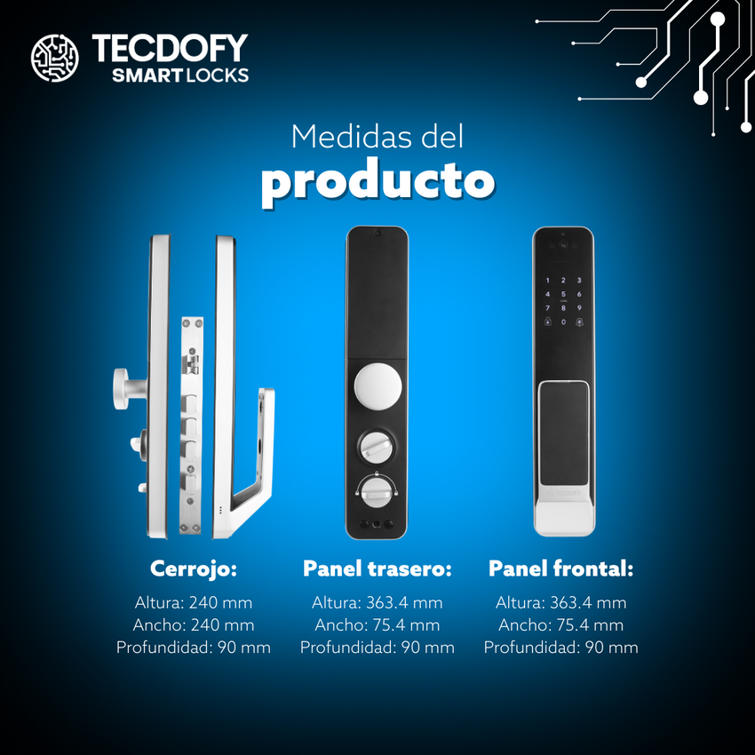Cerradura electronica inteligente T7 Tecdofy Smart Locks