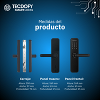 Cerradura digital inteligente H5 Black TECDOFY SMART LOCKS